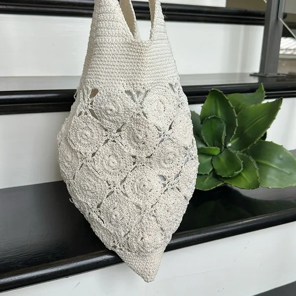 The Sak Cream Crochet Tote Bag - Picture 5 of 9